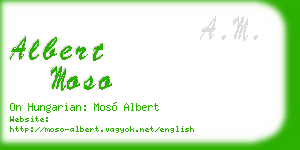 albert moso business card