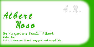 albert moso business card